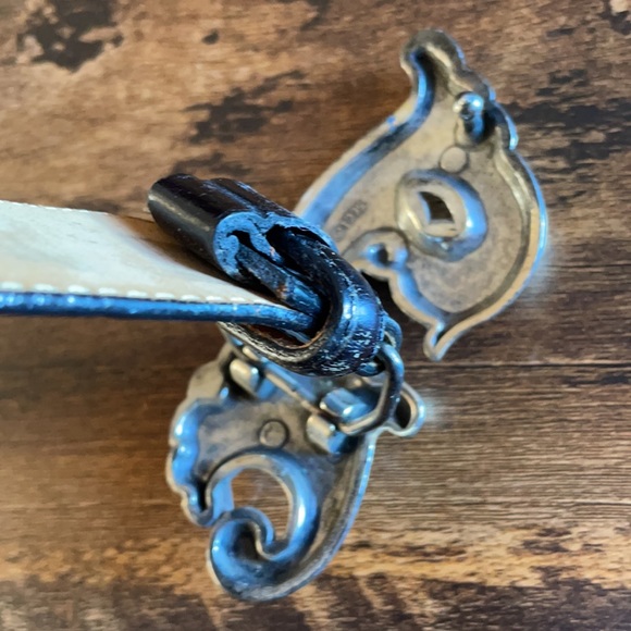 Vintage 90s Brighton Black Leather Belt - Picture 6 of 9